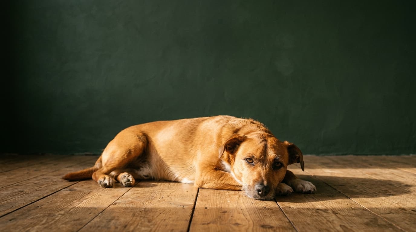 Ein entspannter, gesunder Hund